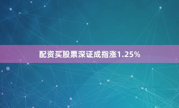 配资买股票深证成指涨1.25%