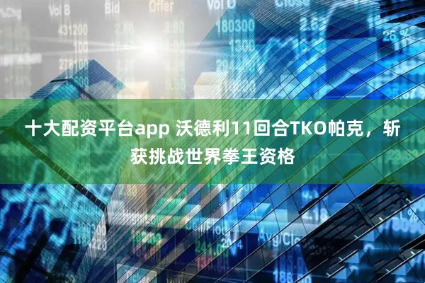 十大配资平台app 沃德利11回合TKO帕克，斩获挑战世界拳王资格