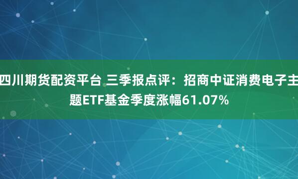 四川期货配资平台 三季报点评：招商中证消费电子主题ETF基金季度涨幅61.07%